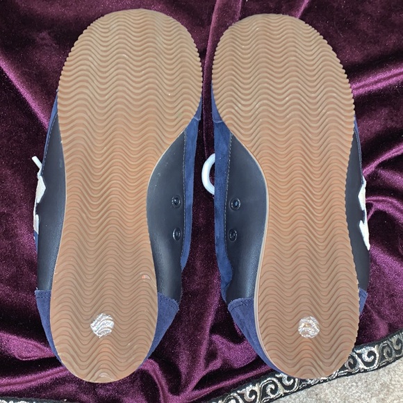 Tory Burch Marine Blue Stretchy Sneakers Sz 7.5 - Picture 7 of 8